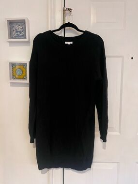 Abound Black Ribbed Knit Sweater